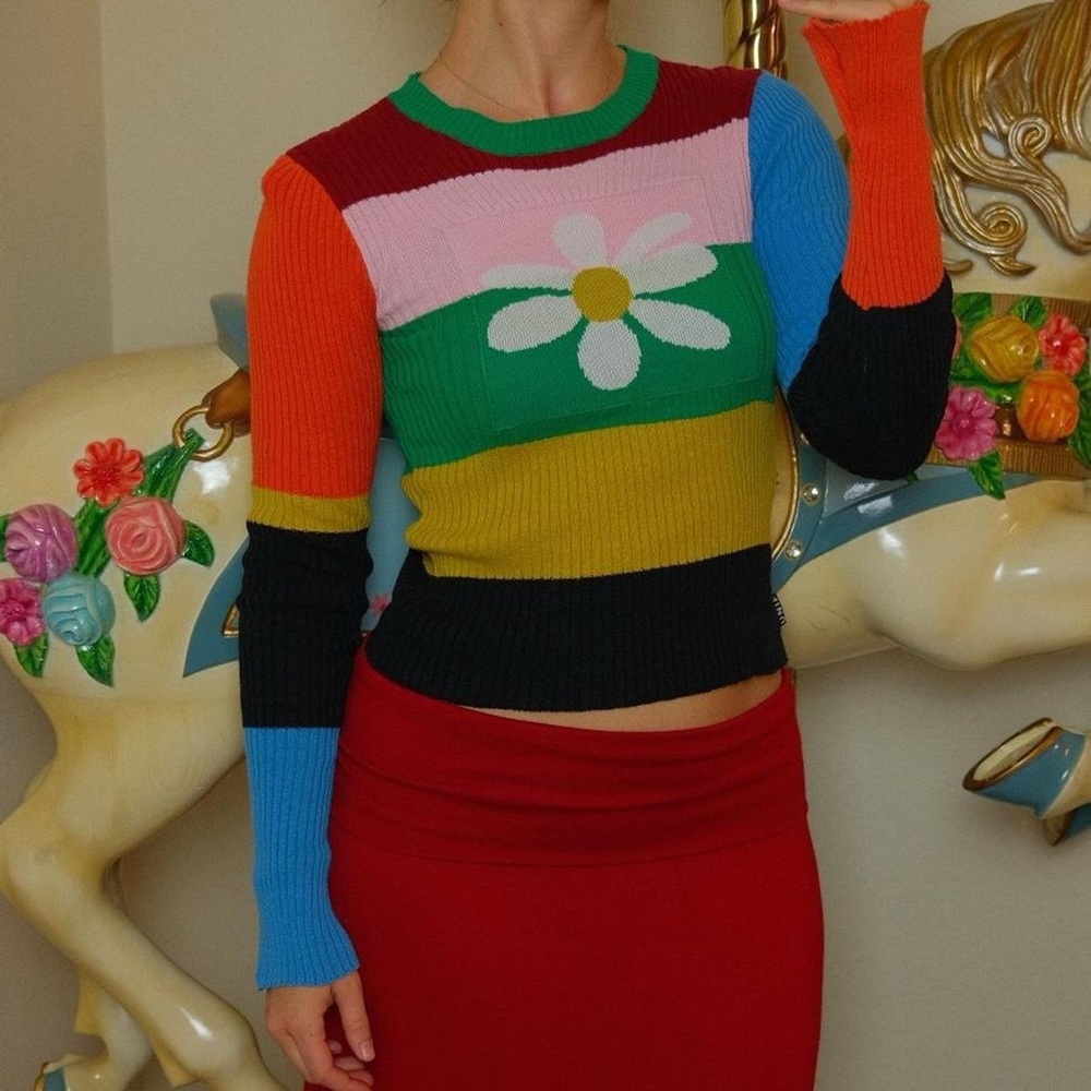 UNIF Multicolor Crew Neck Sweater
